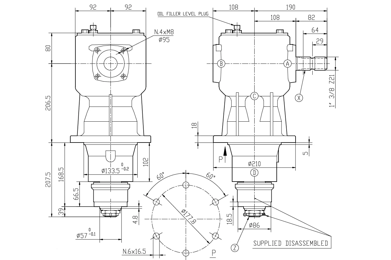 Rotary Mower Gearboxes - Replacement of Comer Code LF-149B 1:1