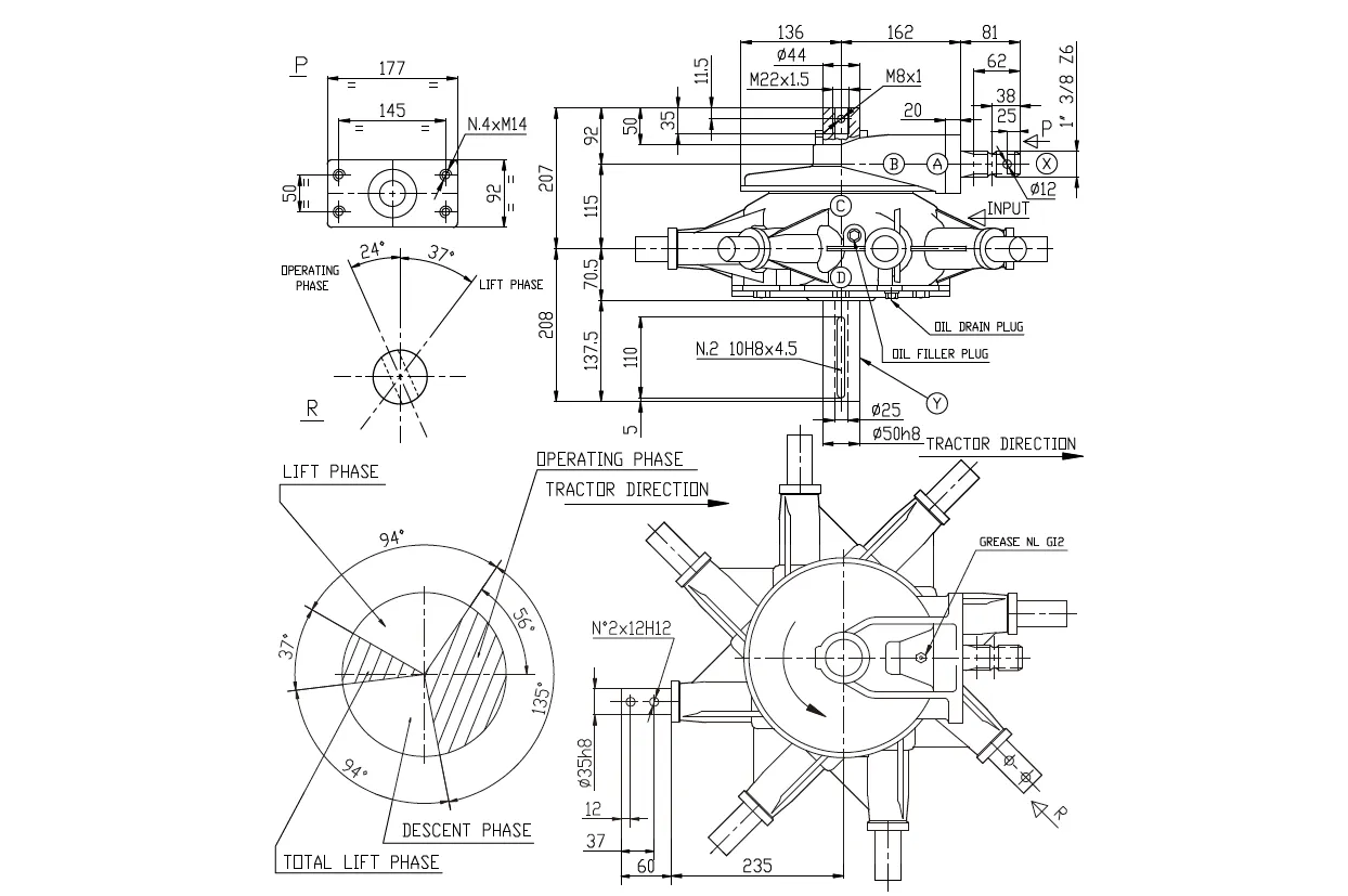 Rotary Rake Gearbox - Replacement of Comer Code K-789C