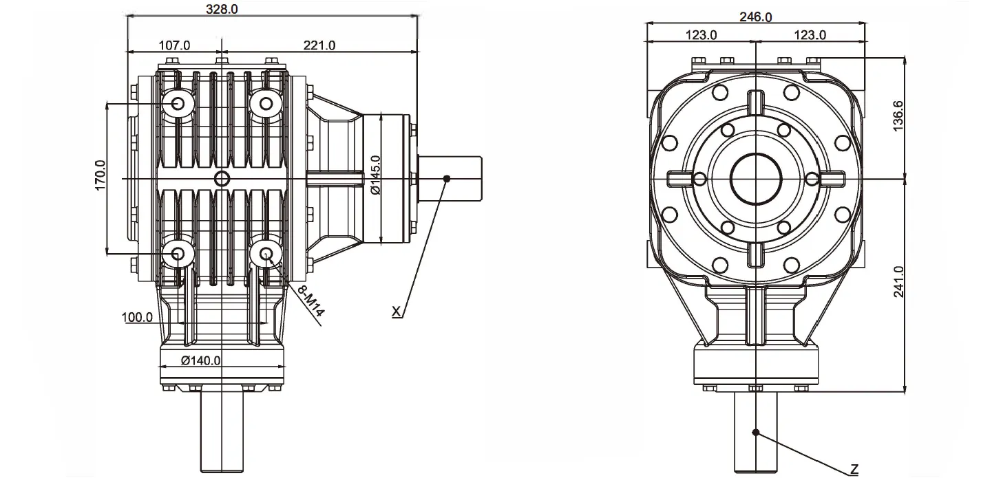 Round Baler Gearbox EP246 for Round Baler and Harvester