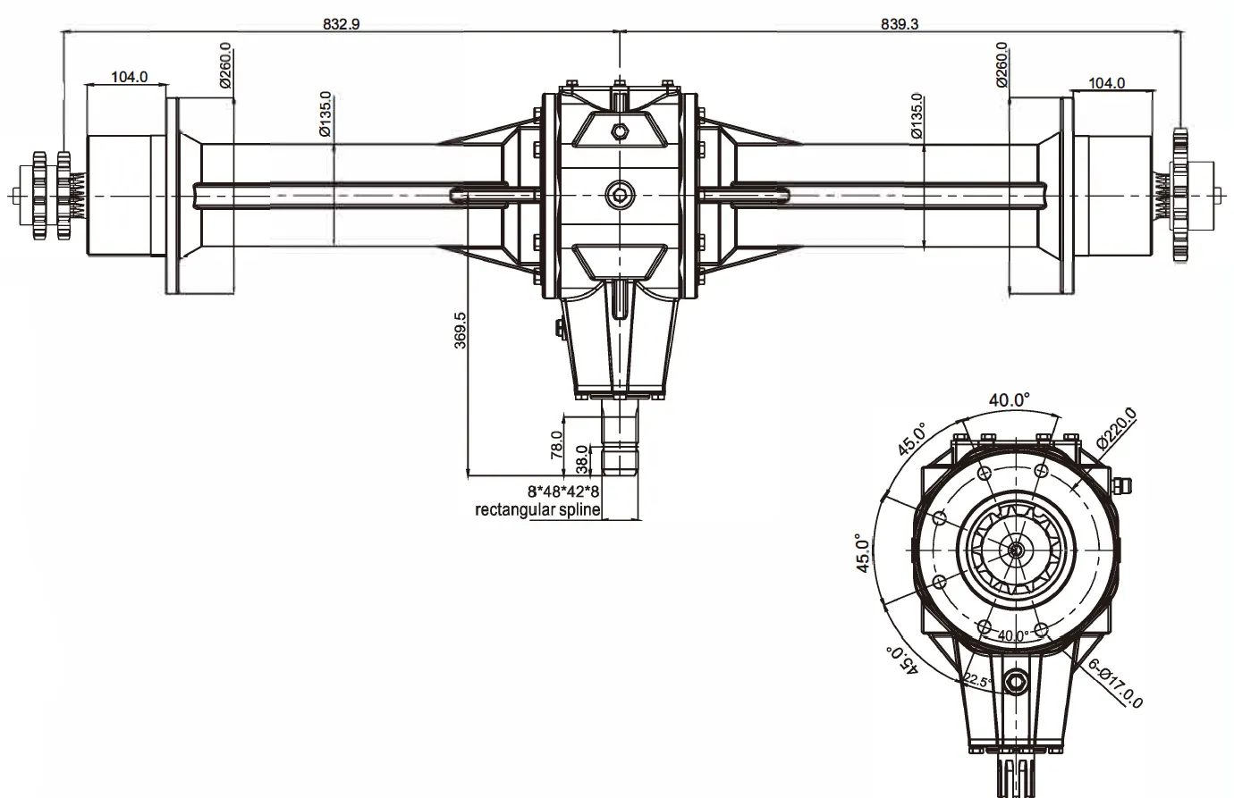 Round Baler Gearbox EP9.0-HL01 for Round Baler and Harvester