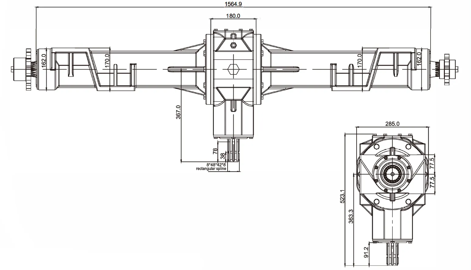 Round Baler Gearbox EP9.35 for Round Baler and Harvester