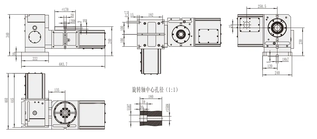 RT-170 CNC 5th Axis 170mm Rotary Table