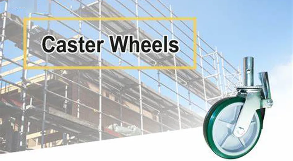 Rubber Scaffolding Casters Wheel / PU Casters for Building Construction