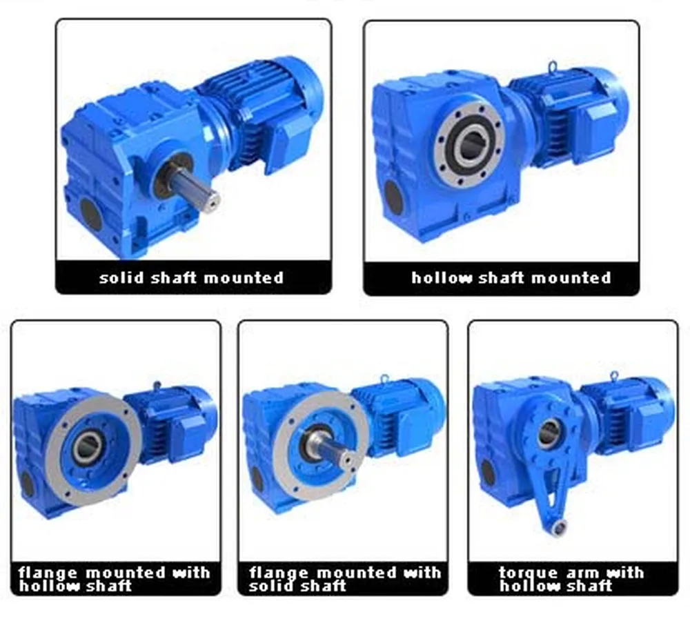 SF Series Solid Shaft Helical Worm Gearbox with Flange Mounted
