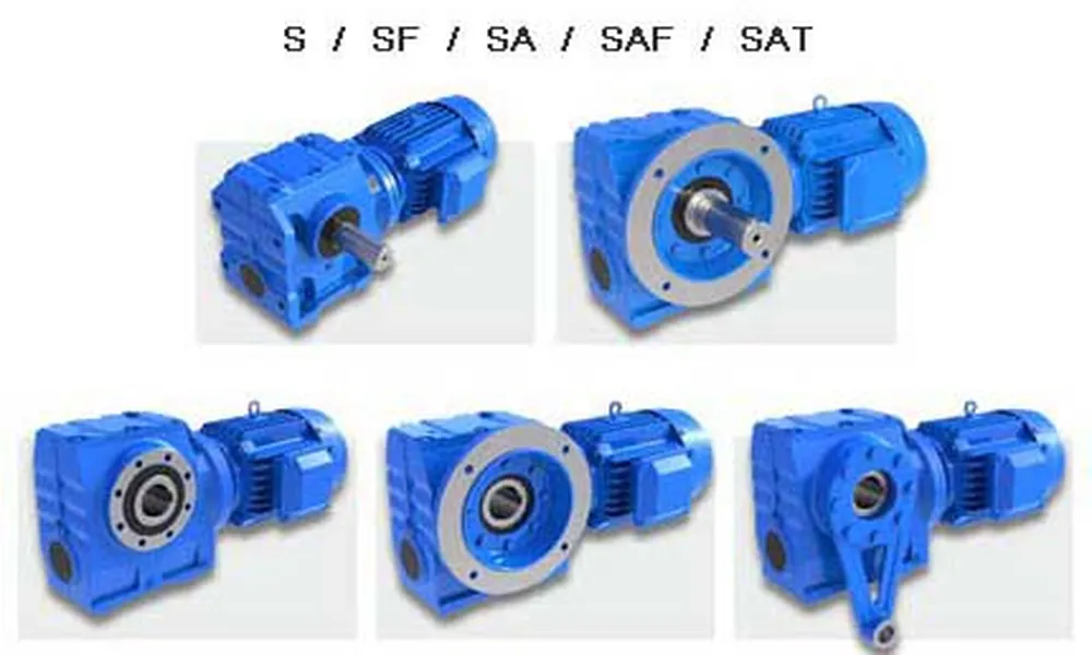 SAF Series Hollow Shaft Output Helical Worm Gearbox with B5 Flange Mounted