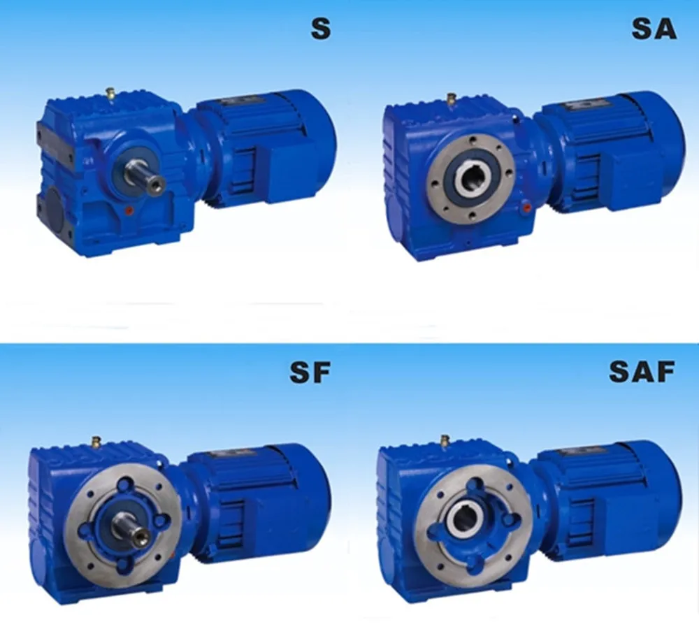 SA Series Hollow Shaft Helical Worm Gearbox with Flange Mounted