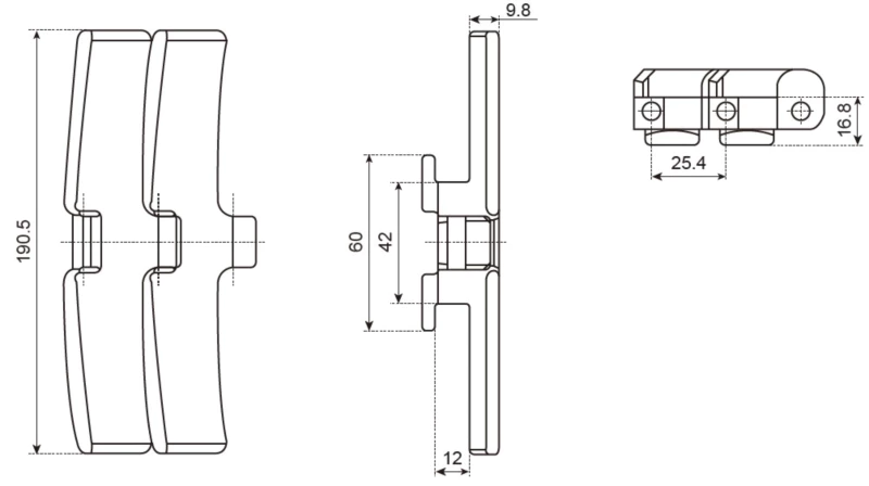 Plastic Special Chains Flat Top Sideflexing Chain Replacement Of System Plast S4090B