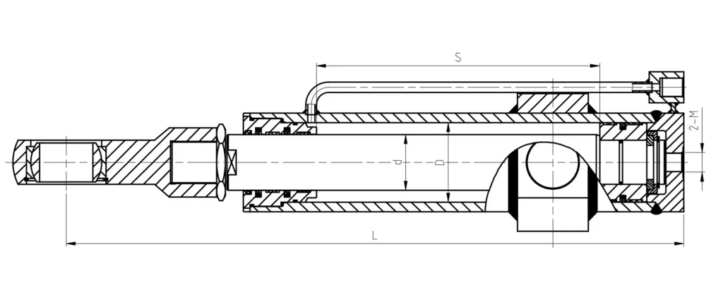 Sanitation Machinery Forward Thrust Hydraulic Cylinder