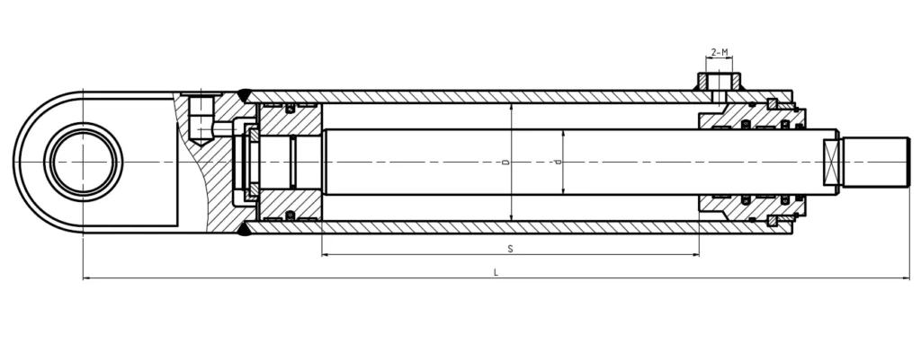 Sanitation Machinery Forward Thrust Hydraulic Cylinder