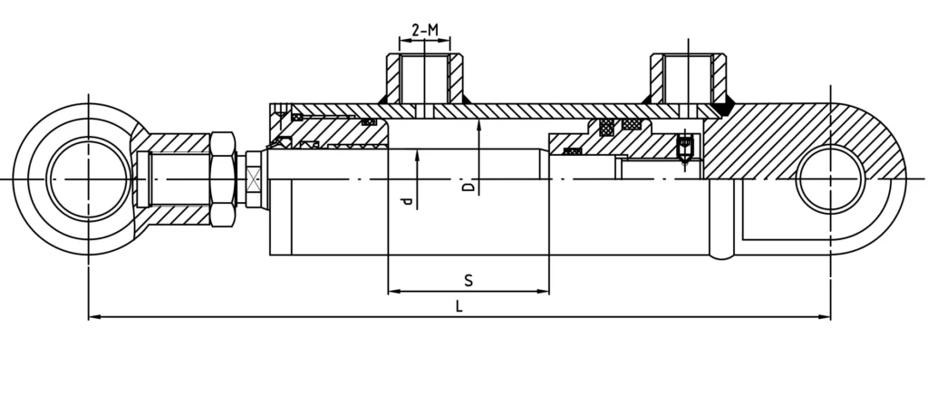 Sanitation Machinery Locking Hydraulic Cylinder