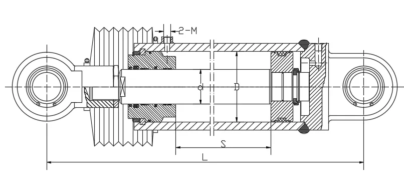 Sanitation Machinery Reverse Thrust Hydraulic Cylinder