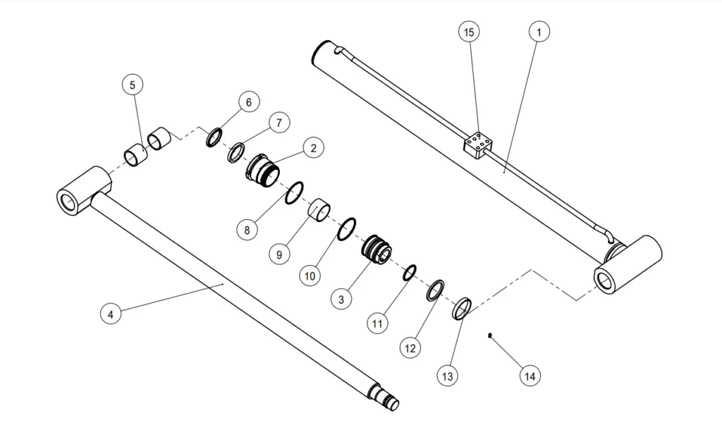 Scissor Fork Aerial Work Vehicle Lifting Hydraulic Cylinder
