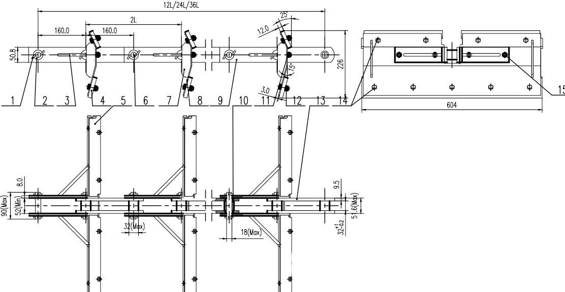 Scraper Chain for Material Handling Equipment MR160F3-B160-W604