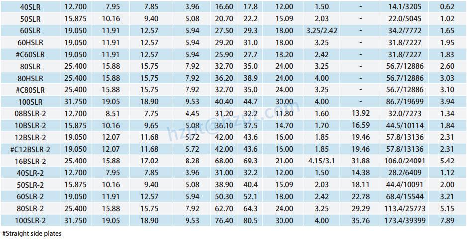 SLR Series Self-lubrication Roller Chains