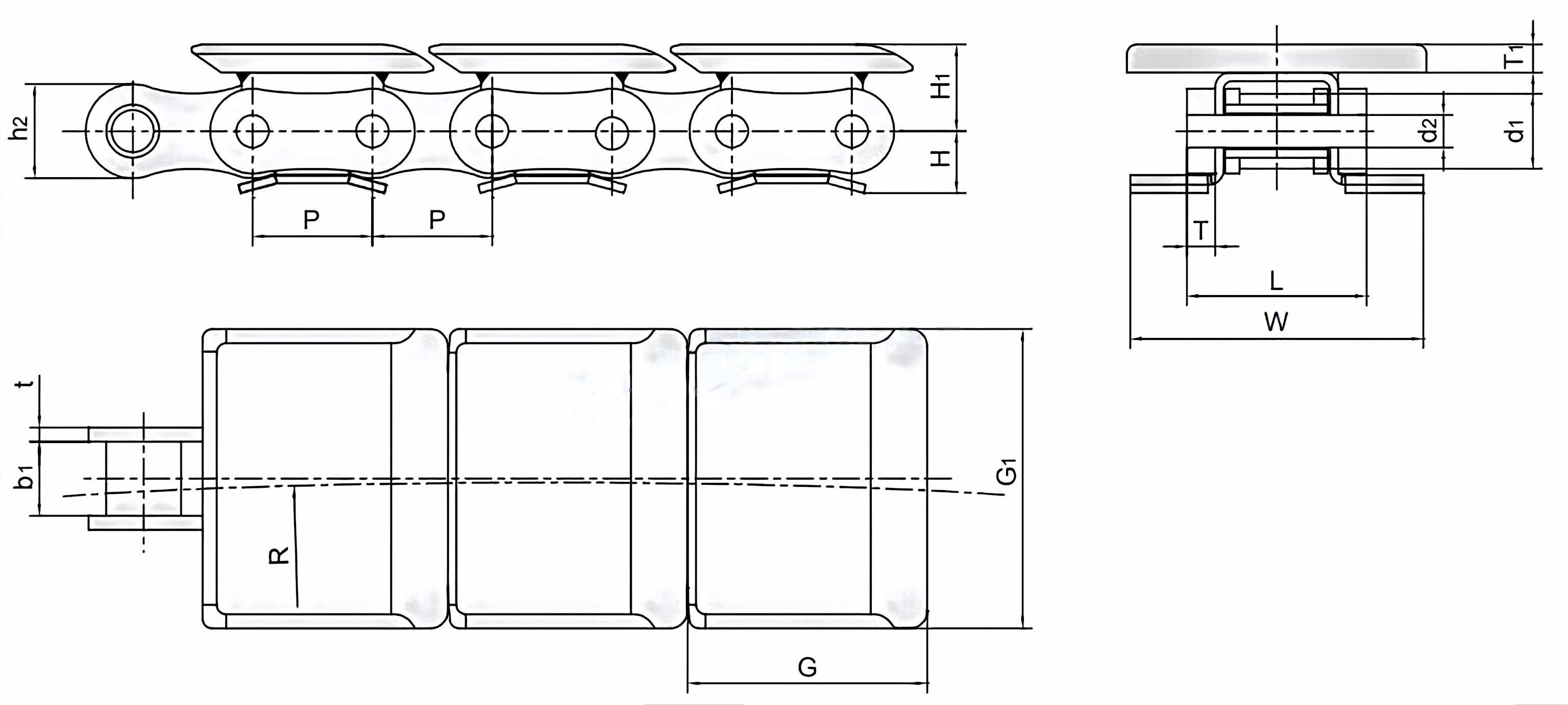 Side Bow Chains with Attachments 43SBF11/43SBF12/43SBF13