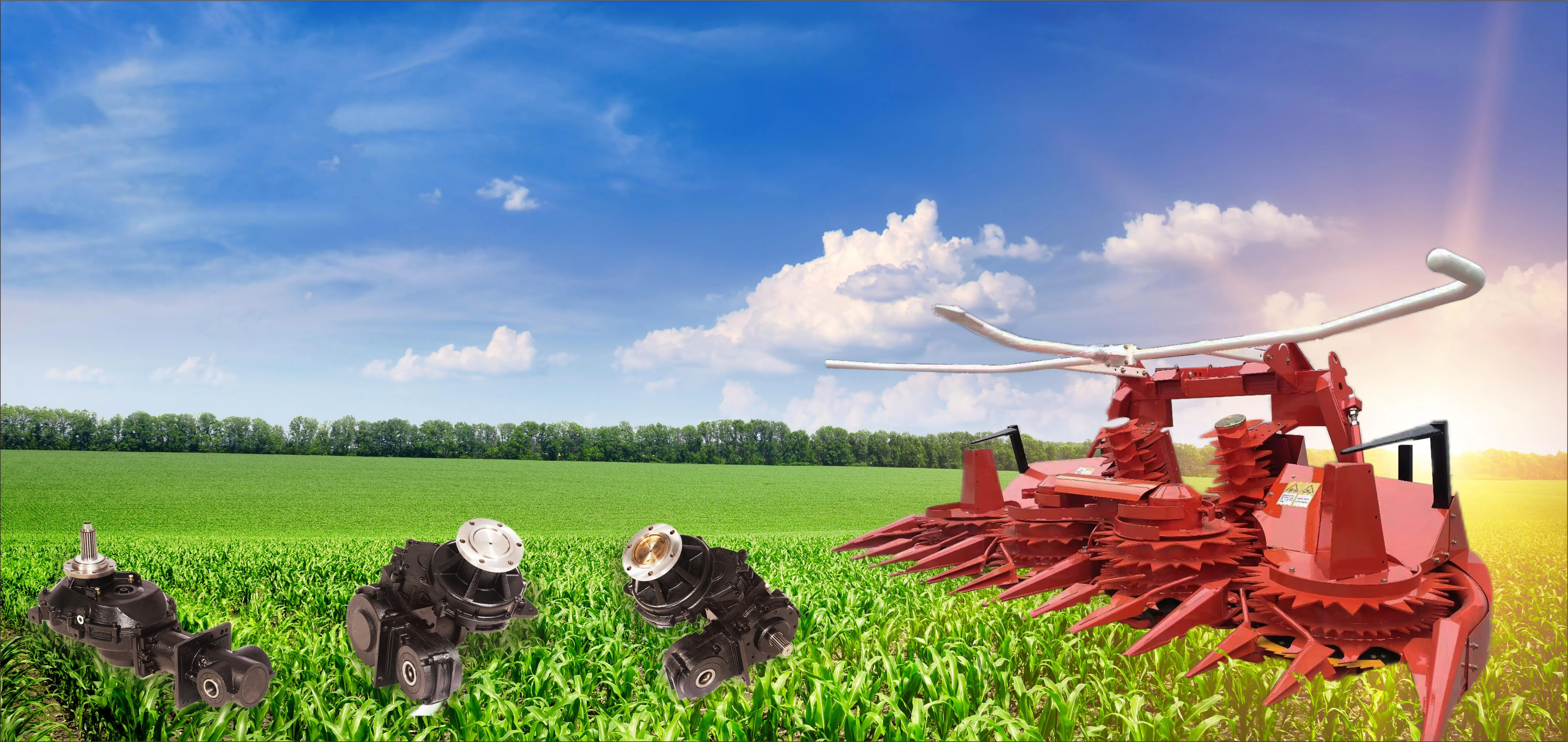 Silage Machine Gearbox RDF-QZ-WRXR for German Champion Four Disc (Type 3500)