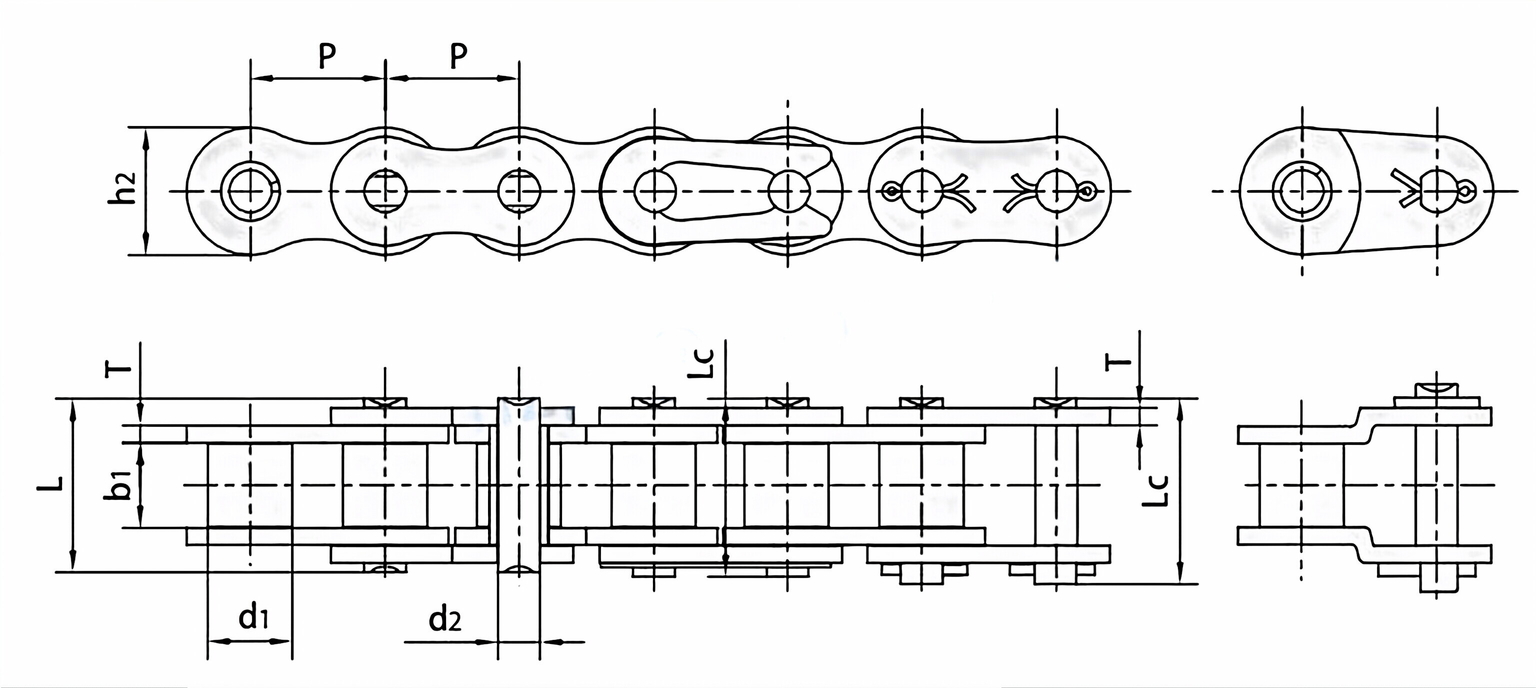 A Series Short Pitch Precision Roller Chains
