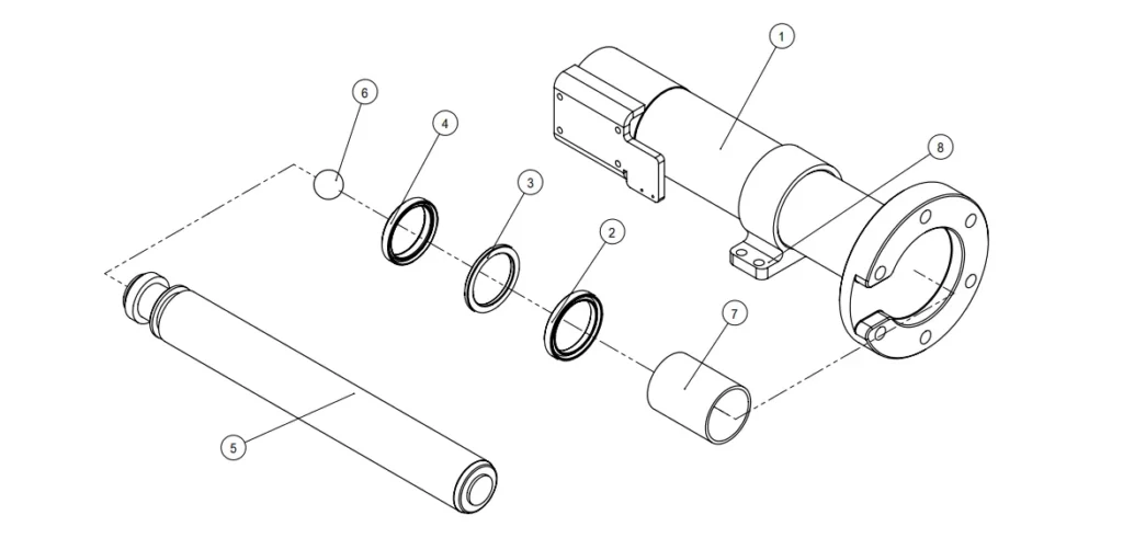 Factory OEM Hydraulic Cylinders Forklift Single Acting Hydraulic Cylinder Lift Industrial Vehicle Hydraulic Cylinders