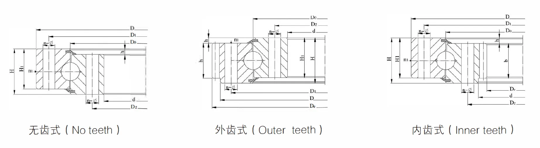 Single-Row Four-Point Contact Ball Slewing Bearing (01 Series) for Truck Crane and Tower Crane