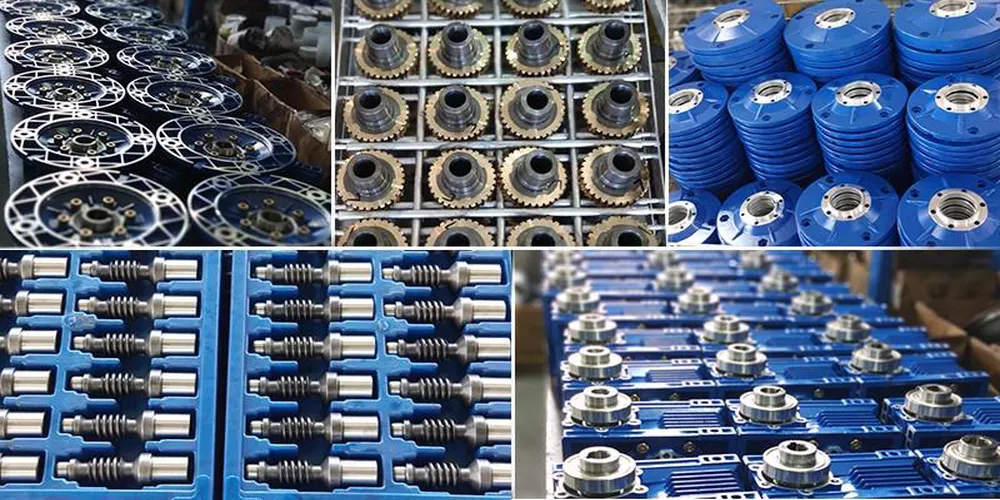 RDF-NRV-F Single Solid Shaft Input Worm Gearbox with Square Flange Output