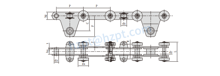 Automobile Production Line Chains M450F22-B-250
