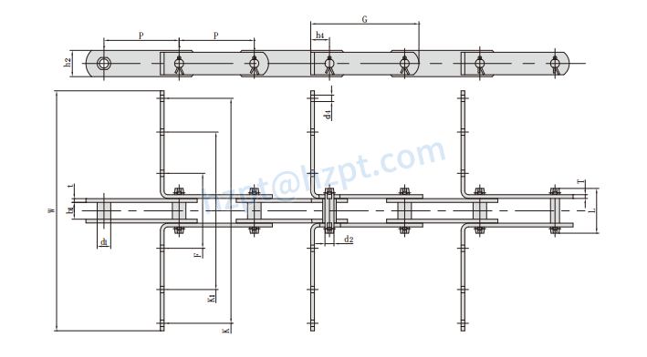 Scraper Conveyor Chains PR100F8