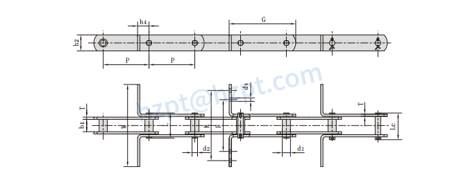 Scraper Conveyor Chains P125F3