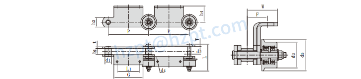 Automobile Production Line Chains P250F197A2