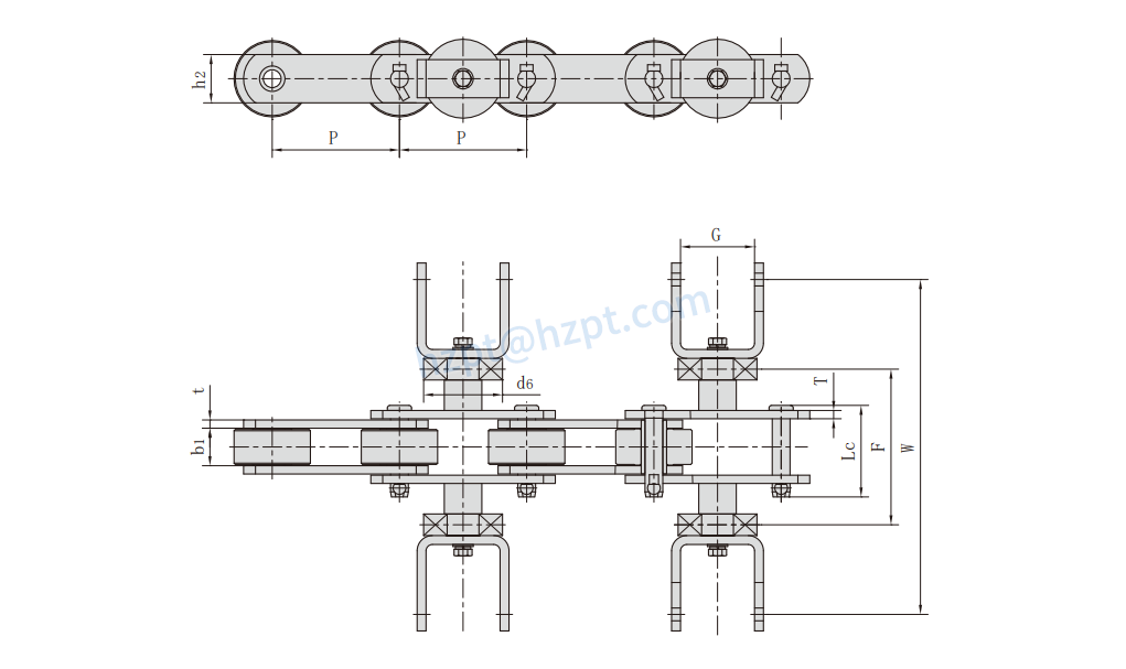 Scraper Conveyor Chains P150F17C