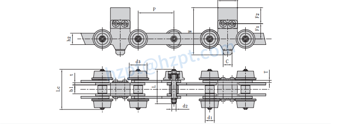 Automobile Production Line Chains P100F240