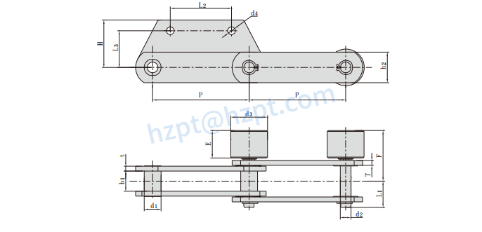 Stacker Reclaimer Chain P400F14