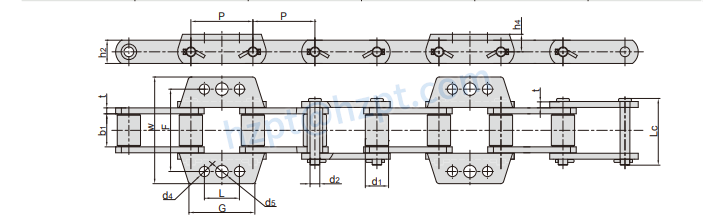 Road Construction Machinery Chains P101.6F189K3