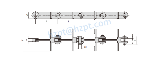 Scraper Conveyor Chains MCL267-150-T