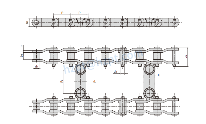 Road Construction Machinery Chains SS40SLF2