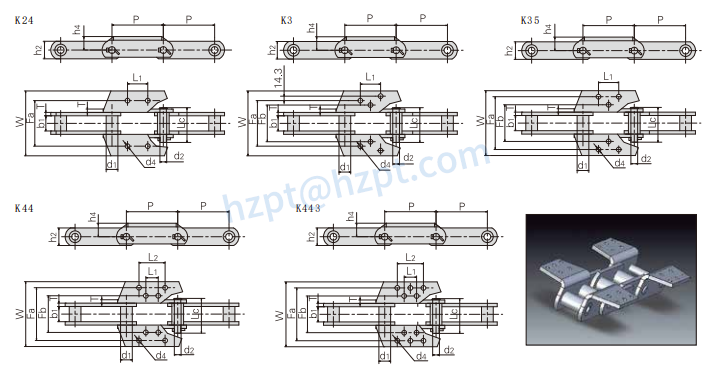 Conveyor Chains for Elevator 859