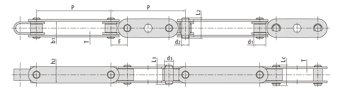 Meat Production Line Conveyor Chains for Food Industry