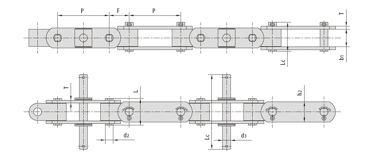 Meat Production Line Conveyor Chains for Food Industry