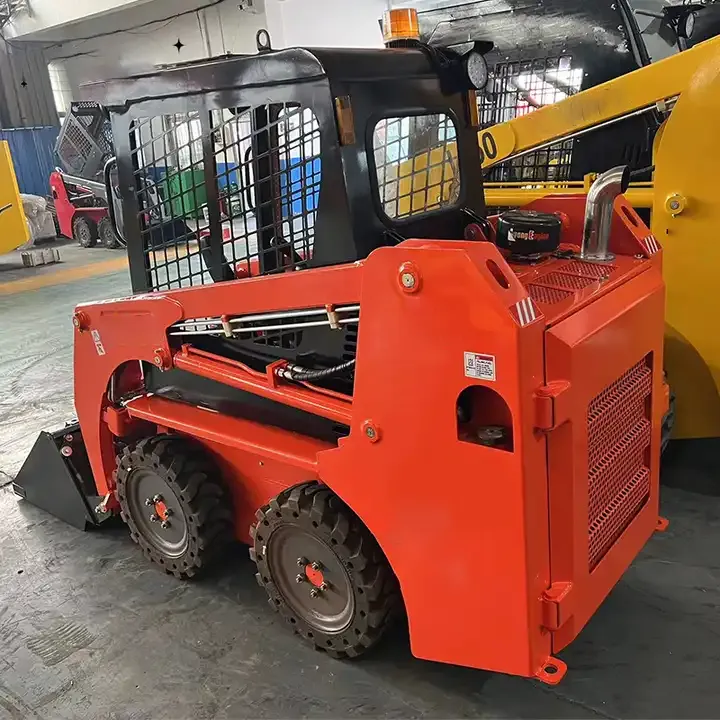 Earthmoving Construction Machinery Front End Mini Skid Steer Loader with Bucket