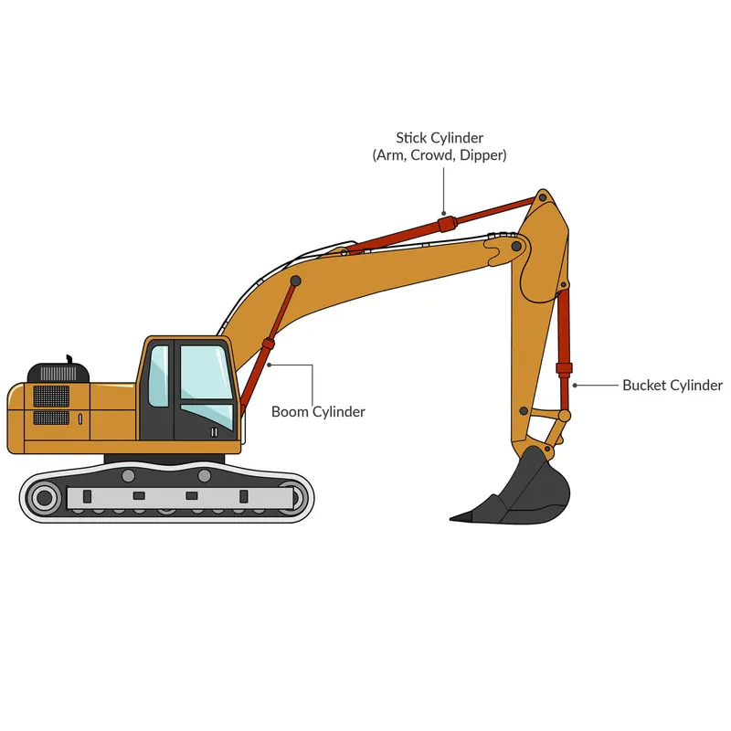 Small Excavator Boom Cylinder