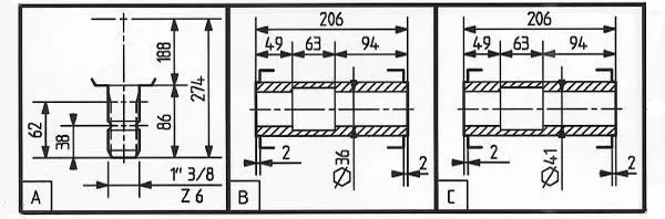 Rotary Tiller Gearboxes - Replacement of Comer Code TB-278C