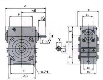 WK Series Worm Gear Reducer FCWK