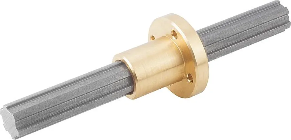 Red Brass Splined Hubs with Flange