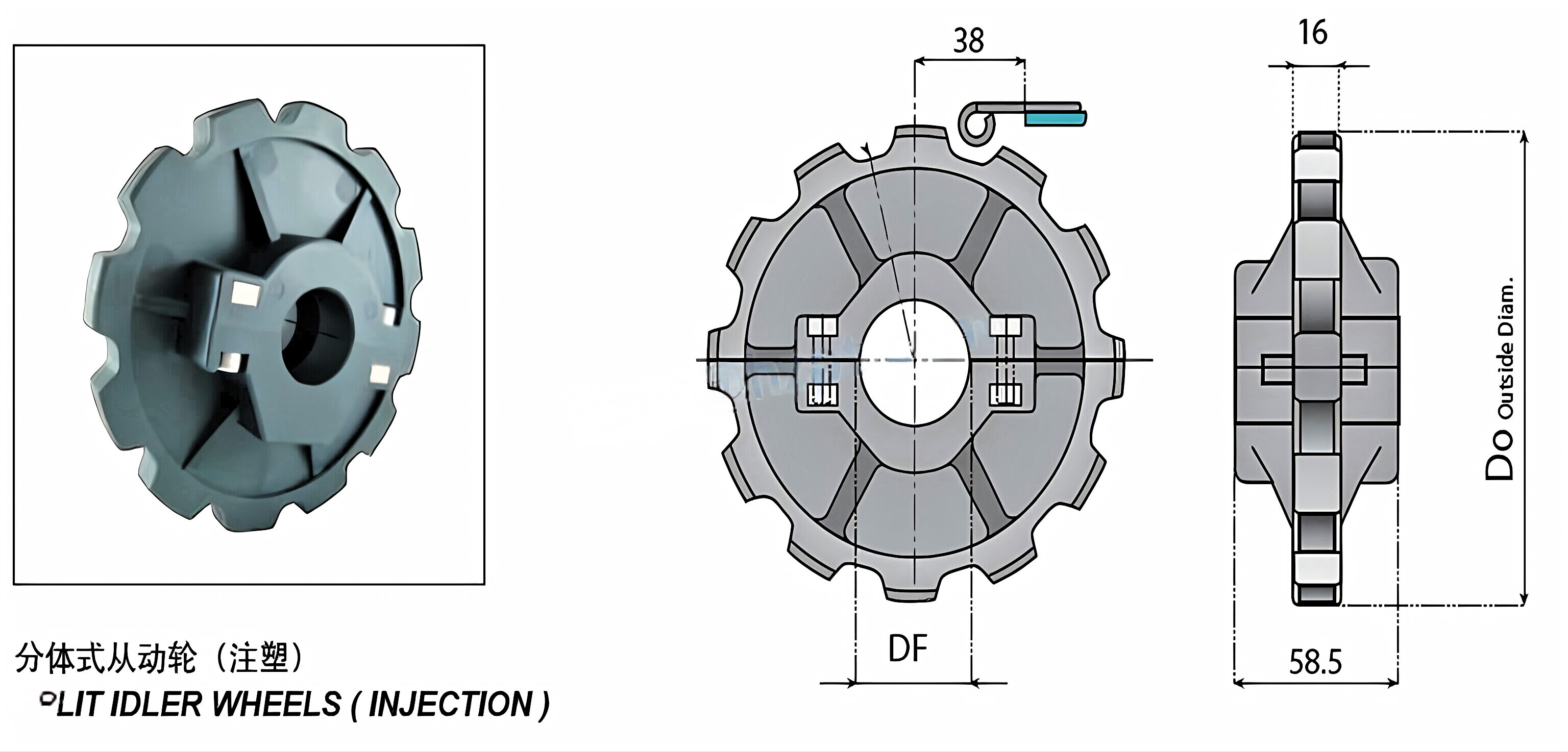 Sprockets and Idler Wheels For 880/880M/880TAB/878TAB/880BS Series Chains