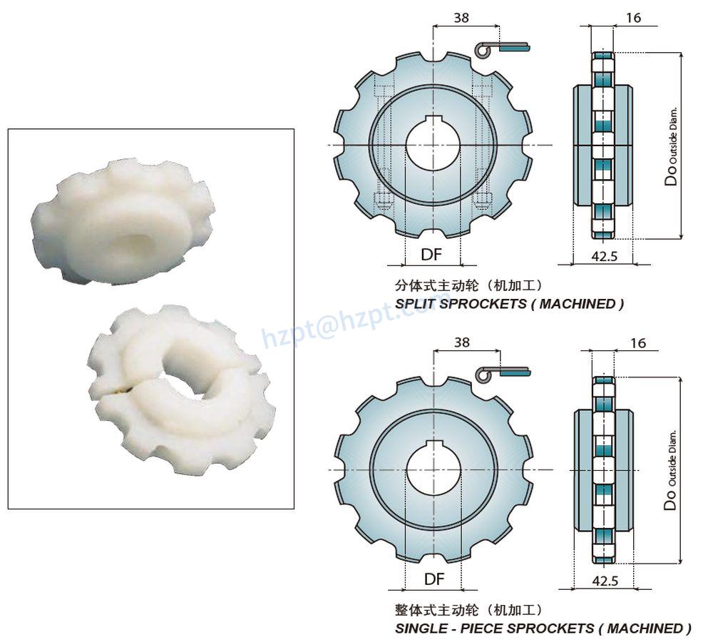 Sprockets and Idler Wheels For 880/880M/880TAB/878TAB/880BS Series Chains