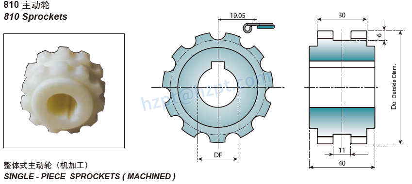 Sprockets & Idler Wheels for 810/520 Chain