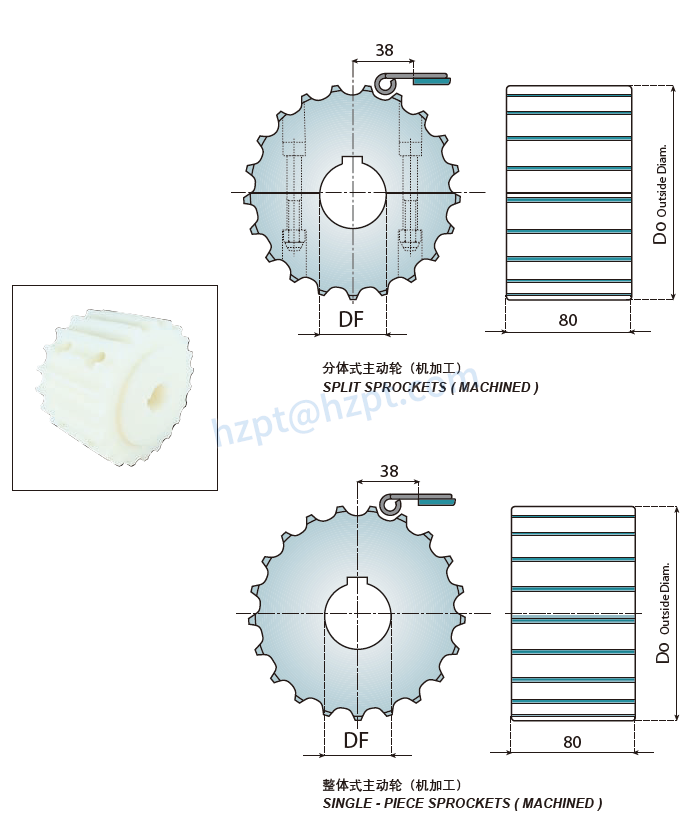 Sprockets and Idler Wheels for 821-lbp821 Chain