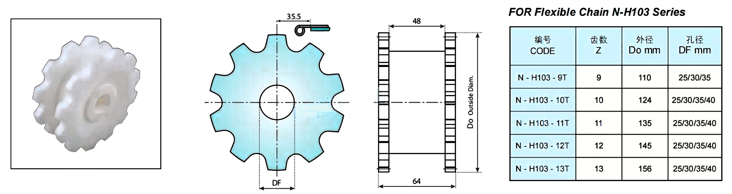 Sprockets & Idler Wheels for Plain Chains