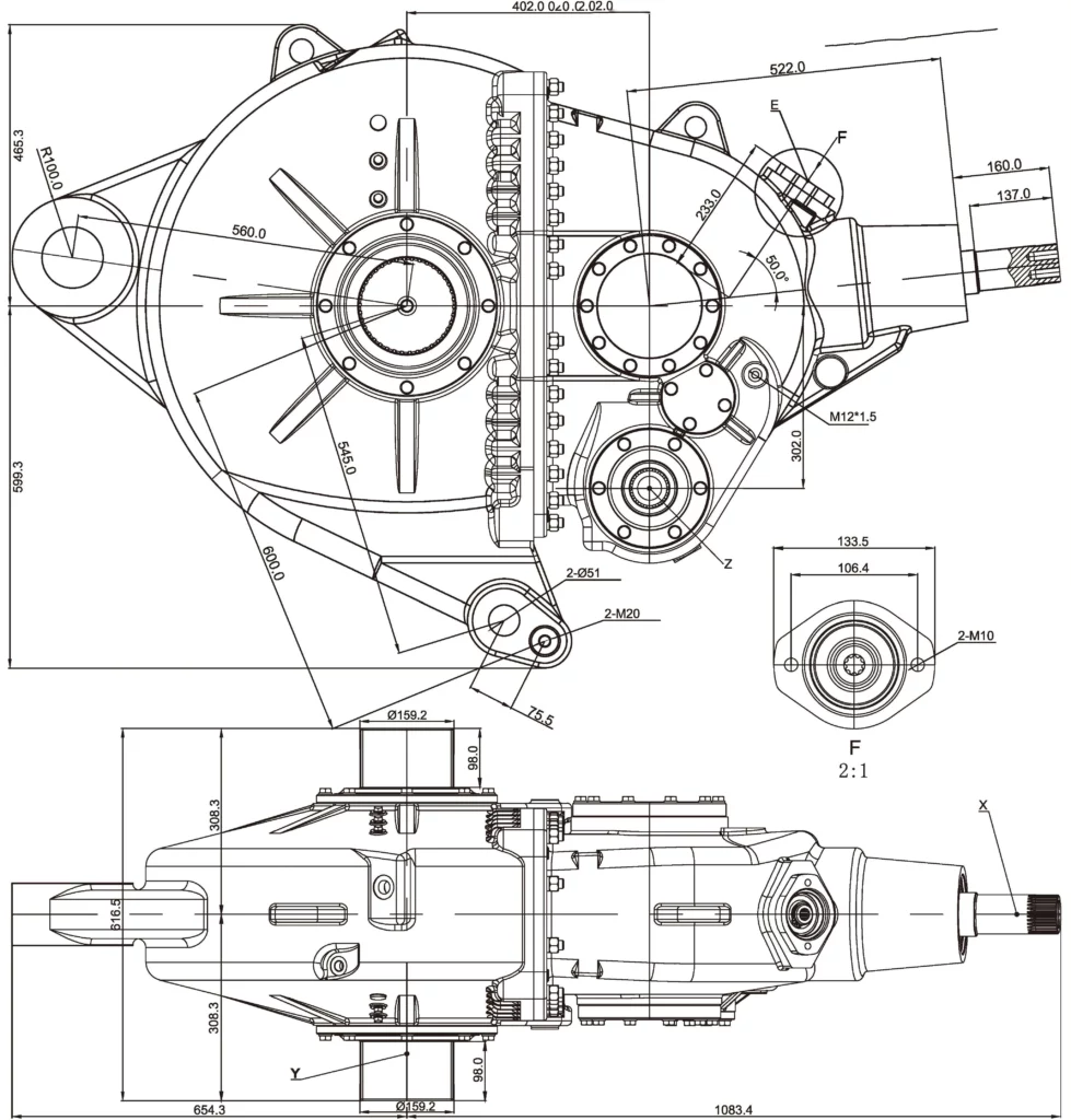 Square Baler Gearbox RDF-DFK192 for Big Square Baler