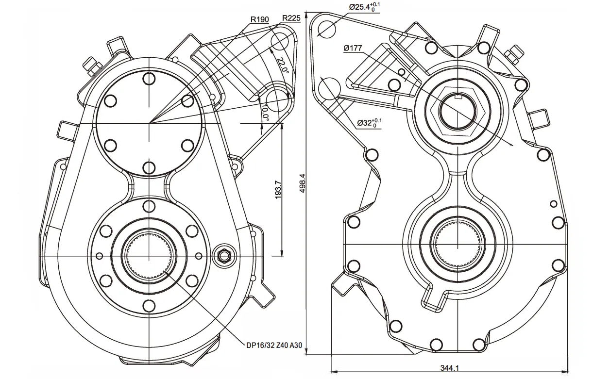 Square Baler Gearbox RDF-DFK45 for Big Square Baler