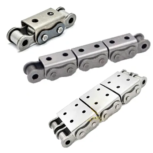 24B-U1F5SS Stainless Steel Conveyor Chains With U1 Profile Attachment